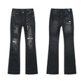Purple Brand Black Distressed Bootcut Jeans