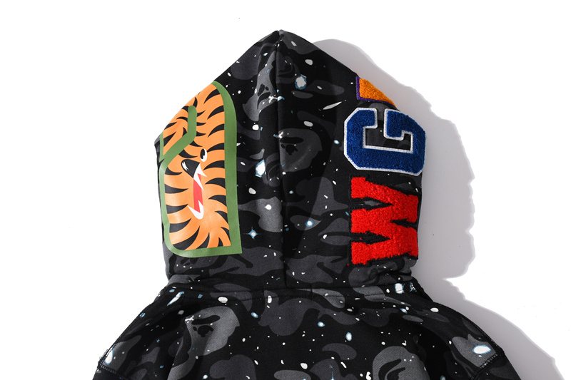 BAPE GM Shark Tiger Camo Zip Hoodie