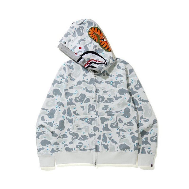 BAPE GM Shark Tiger Camo Zip Hoodie
