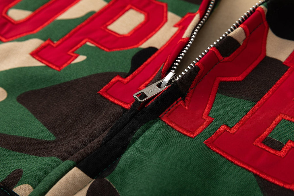 Supreme Green Camo Zip Hoodie