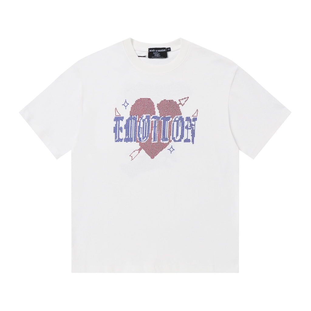 MIXED EMOTION Heart Graphic Short-Sleeve T-Shirt