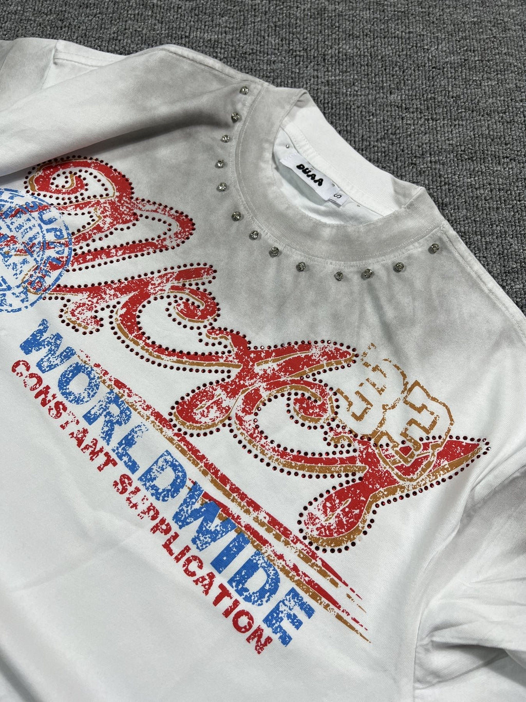 DUAA New Age Studded Graphic T-Shirt