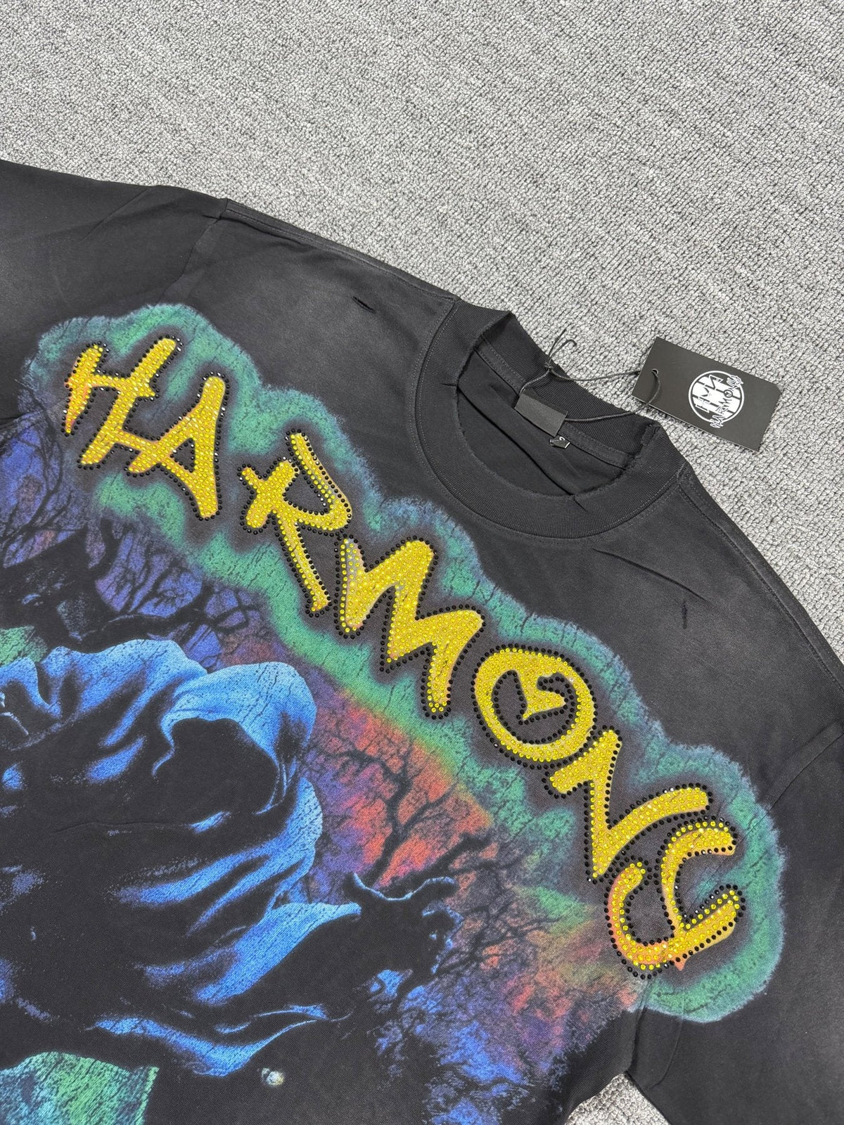 HARMONY New Age Black Front & Back Graphic T-Shirt
