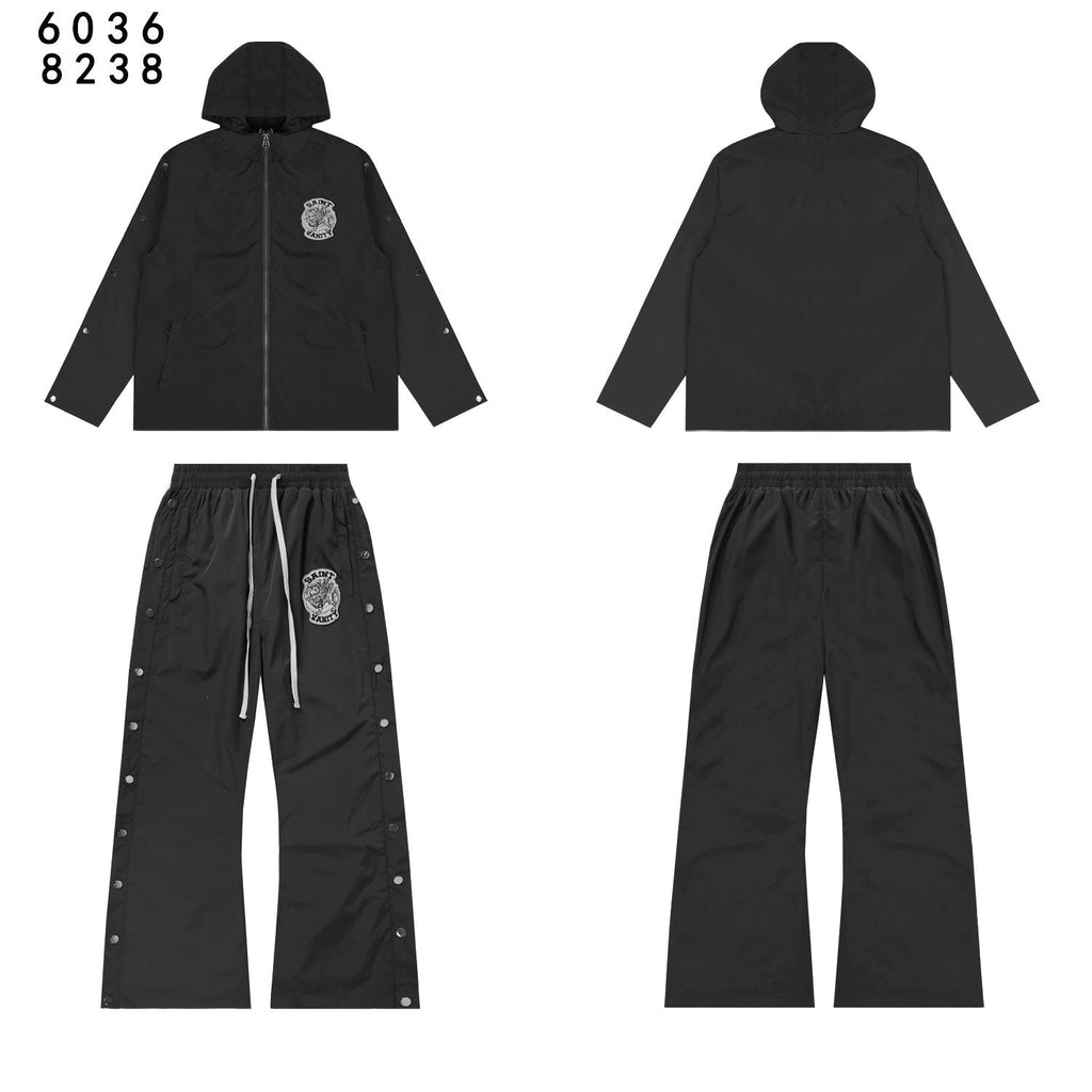 SAINT Vanity Patch Hooded Jacket & Snap-Pant Matching Set