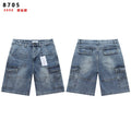 VALLEY Star Rhinestone Denim Cargo Shorts