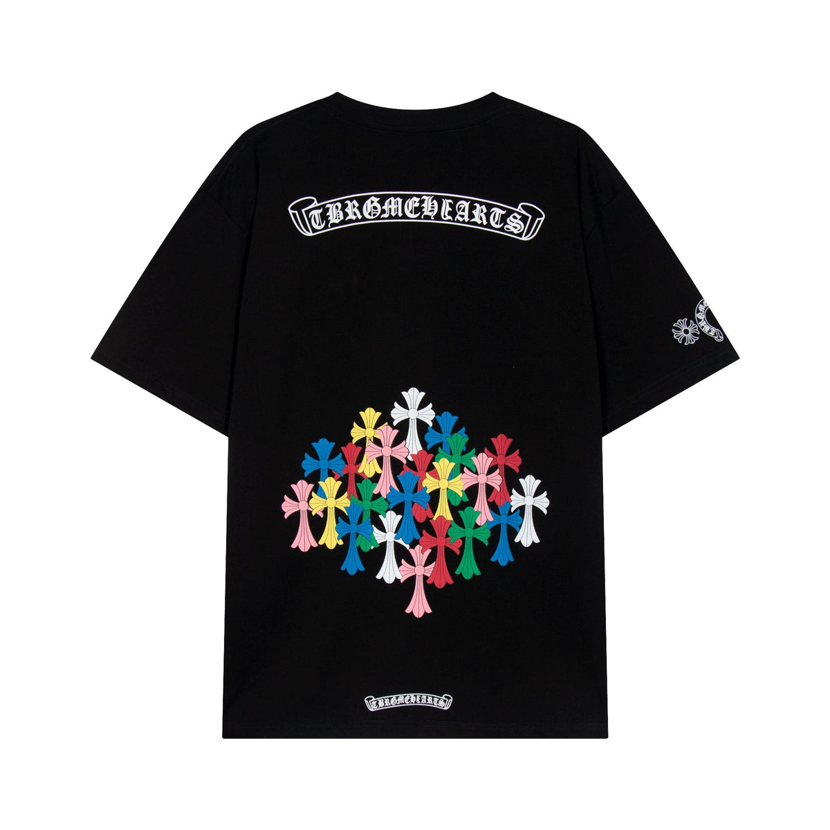 Chrome Hearts Rainbow Horseshoe Cross Graphic T-Shirt