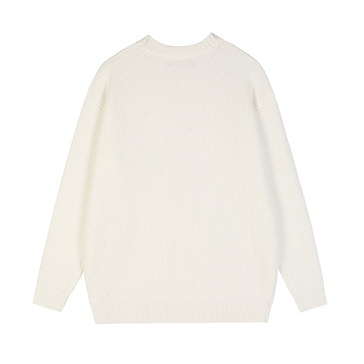 Chrome Hearts Slogan Patch Waffle Knit Crewneck Sweater