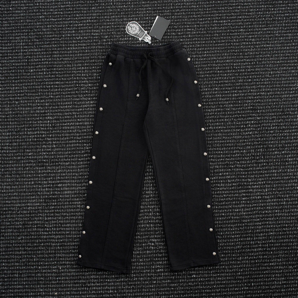 Chrome Hearts Cross Rivet Side-Snap Pants