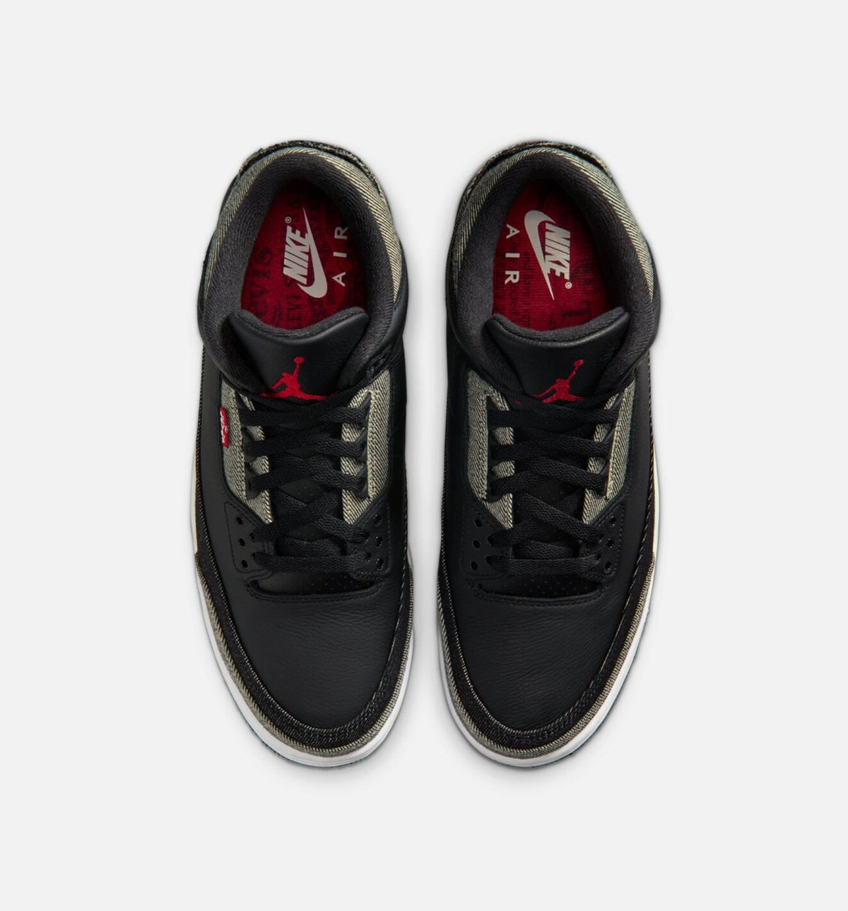 Air Jordan 3 x Levi's Black and White Men's Lifestyle Shoe - Denim/Black/Gym Red