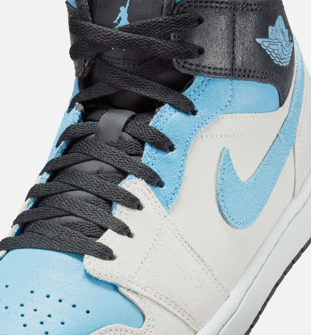 Air Jordan 1 Mid SE - Men's Lifestyle Sneaker (Summit White/Blue Chill/Black)
