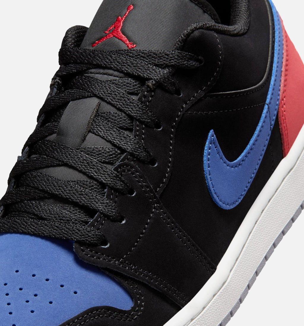 Air Jordan 1 Low Men's Lifestyle Shoes - Black/Summit White/True Blue/Varsity Red