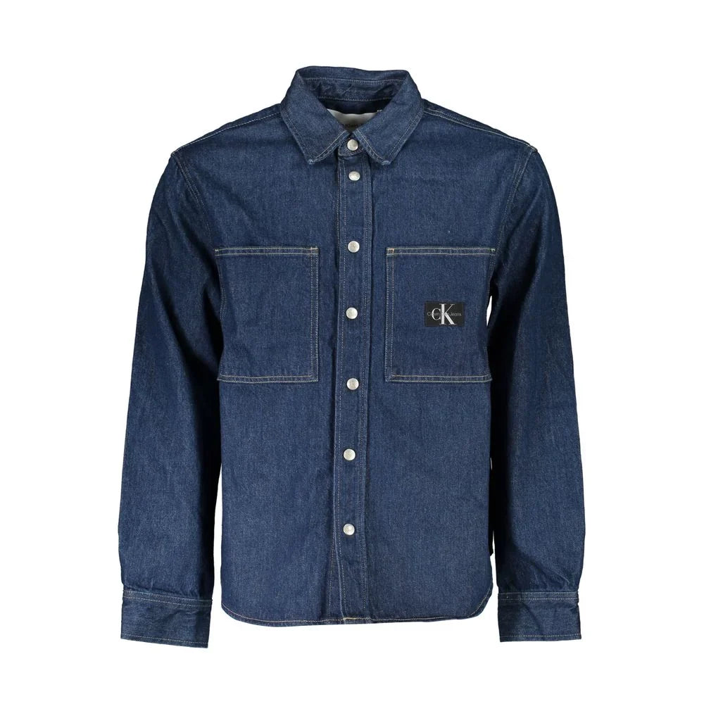Calvin Klein Cotton Denim Jacket — Blue