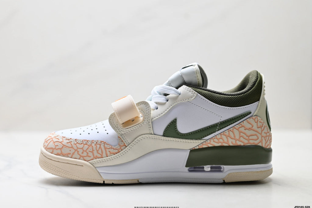 Jordan Legacy 312 Low White Sand Olive Green Sneakers