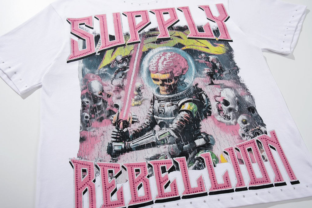 SUPPLY TEE Rebellion Astronaut Graphic T-Shirt