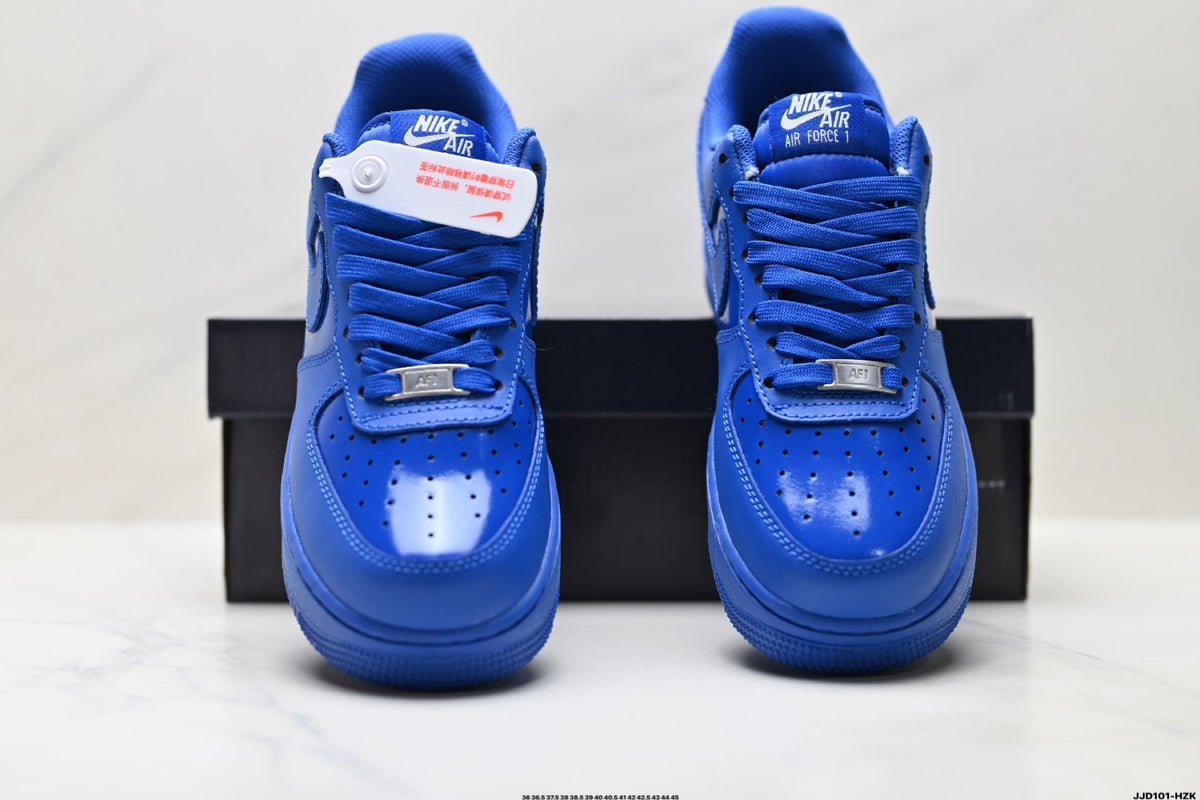 Nike Air Force 1 Low Royal Blue Tonal Unisex Sneakers Style 01