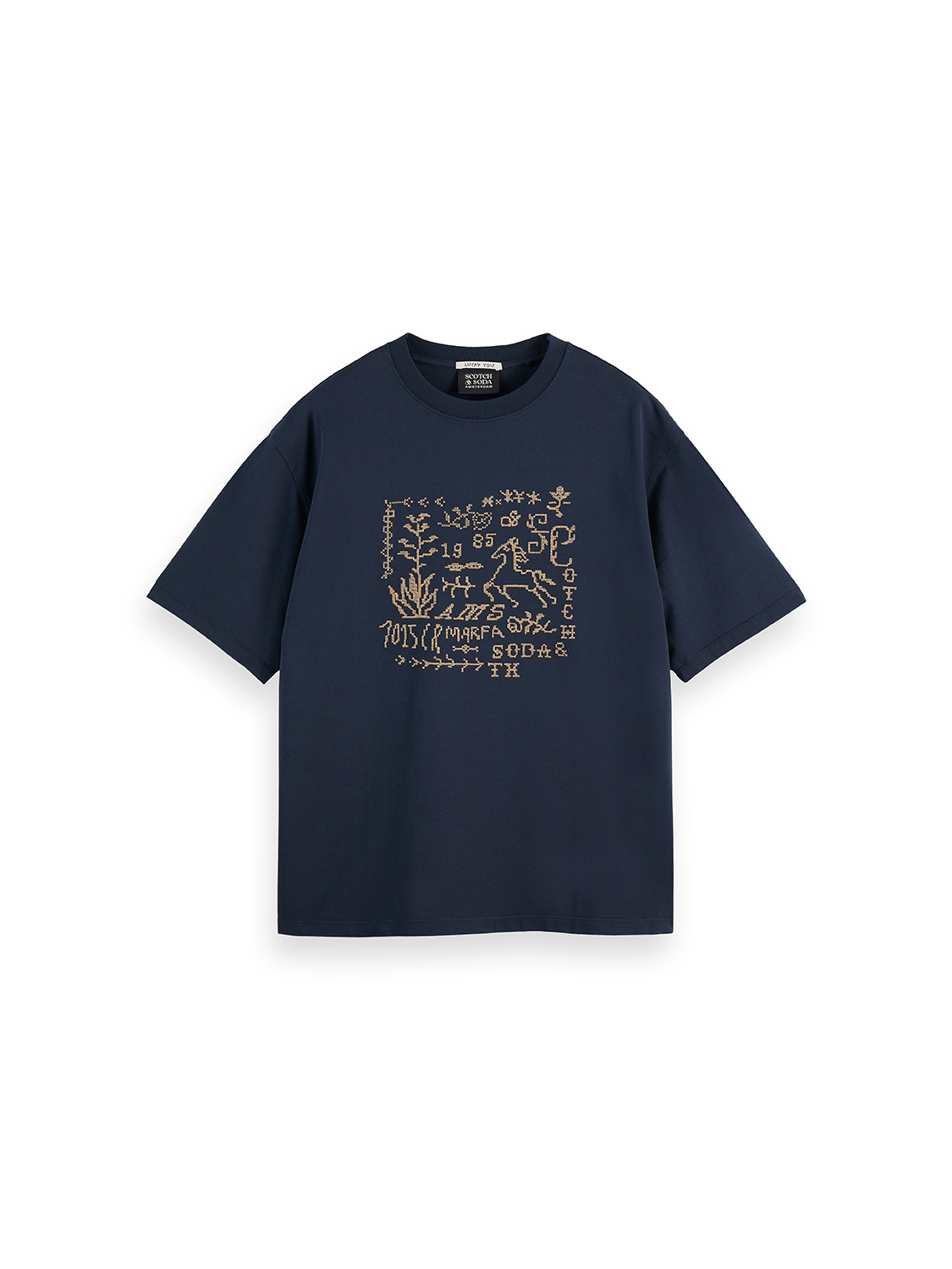 S&S Cross Stitch Artwork Loose-Fit Tee