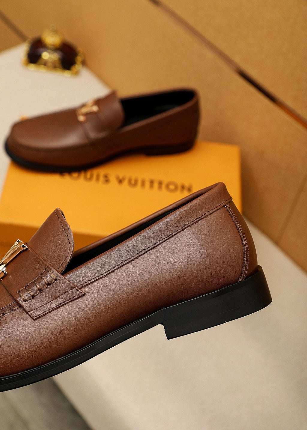 Louis Vuitton Brown Buckle Loafers - Dark Outsole