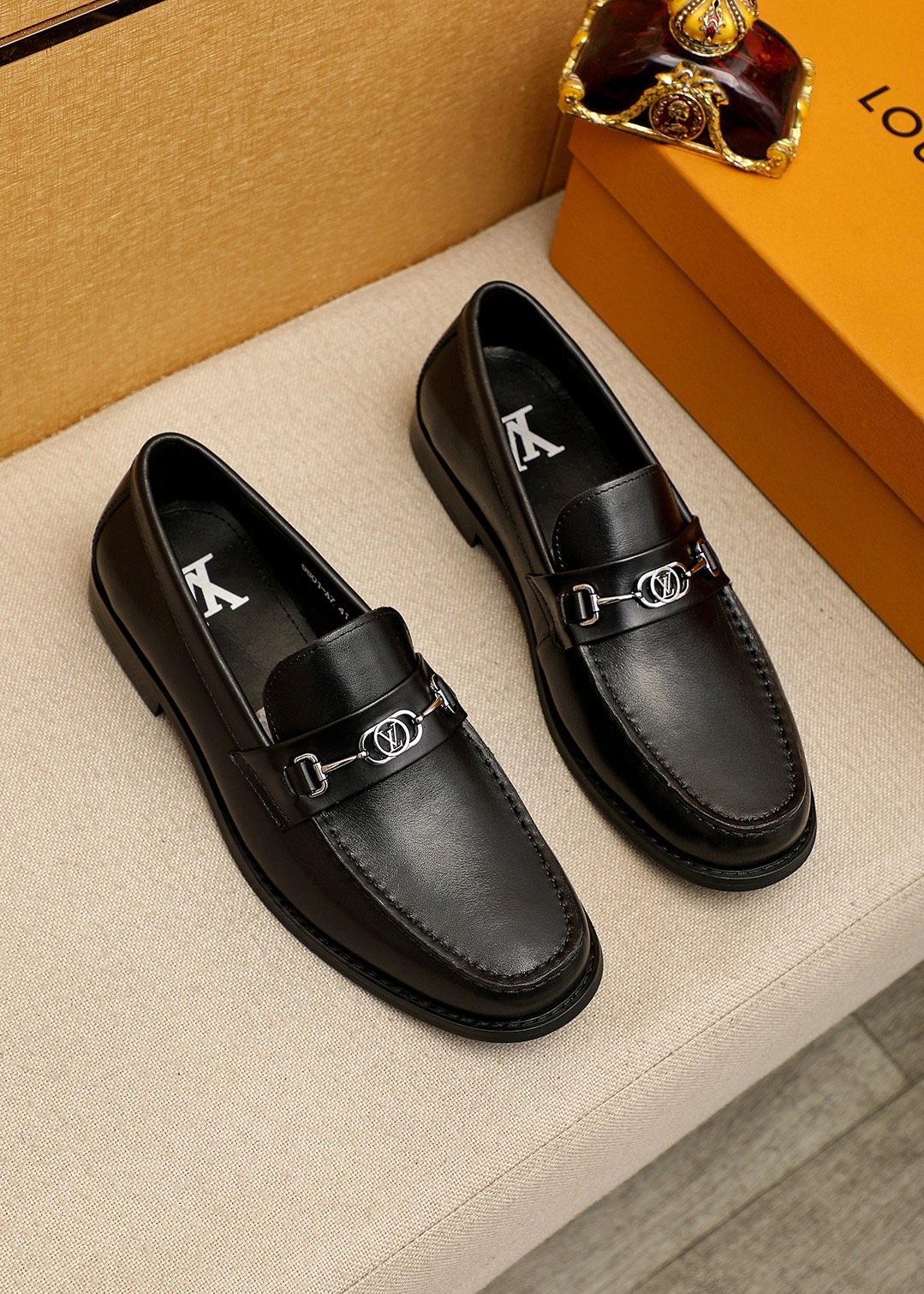 Louis Vuitton Black Hardware Loafers - Black Leather Upper