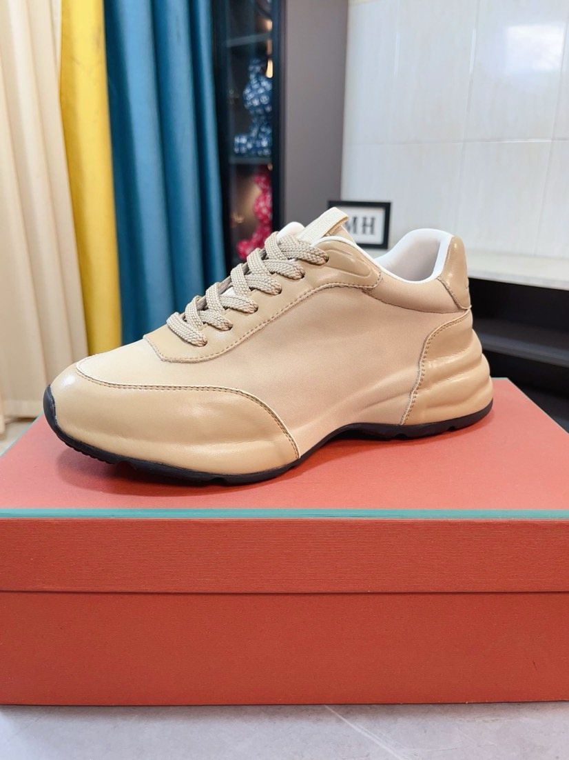 Loro Piana Beige Low-Top Sneakers
