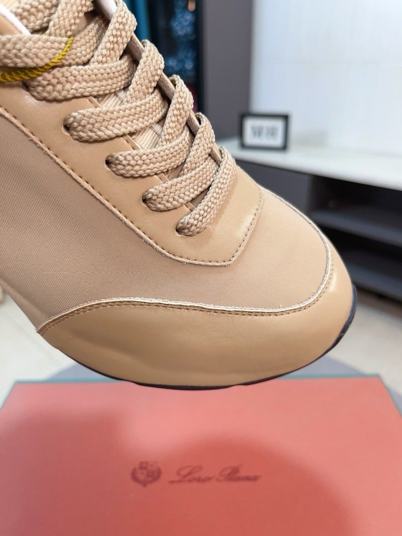 Loro Piana Beige Low-Top Sneakers