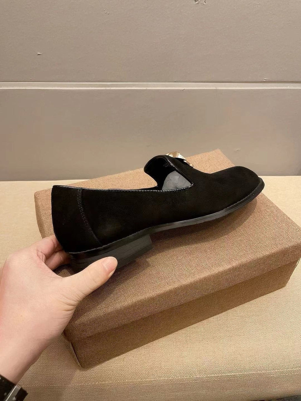 Versace Men's Black Gold-Tone Ornament Loafers