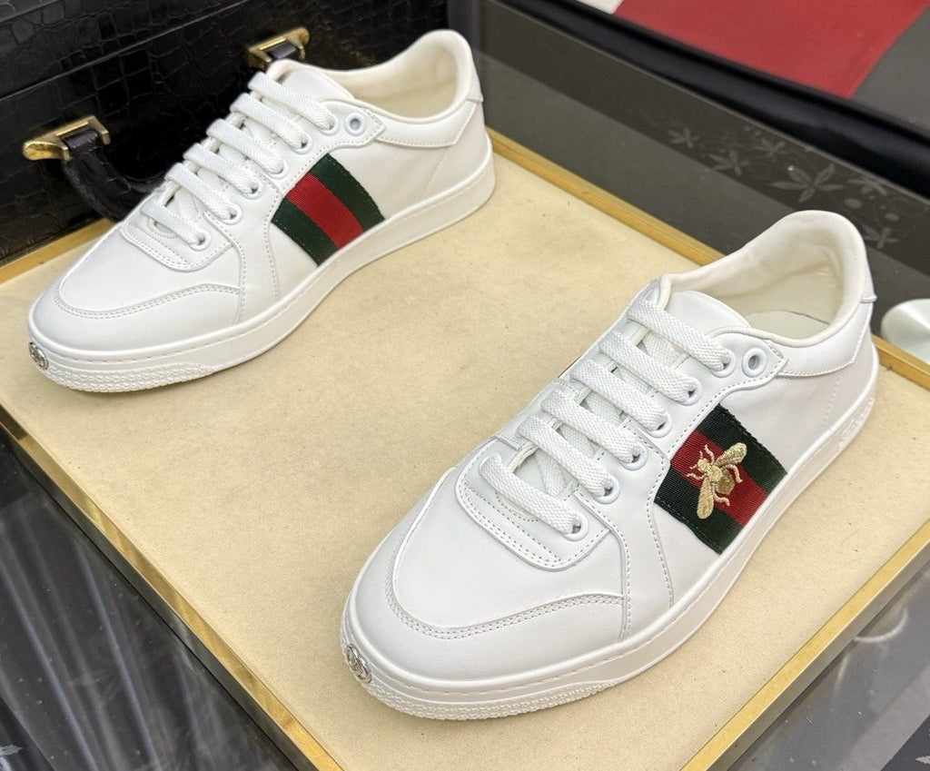 Gucci Green and Red Stripe Bee Sneakers