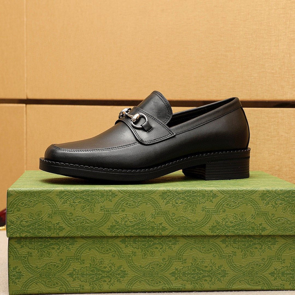 Gucci Black Horsebit-Style Leather Loafers
