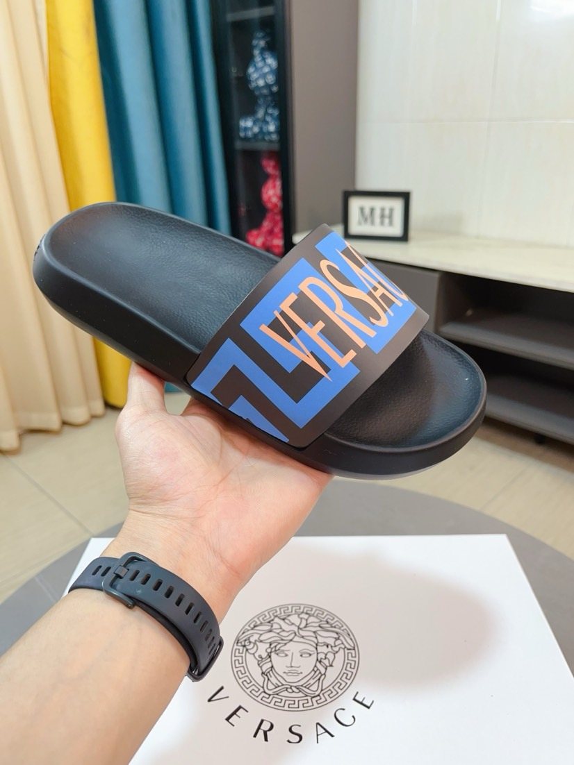 Versace Men's Graphic Slide Sandals