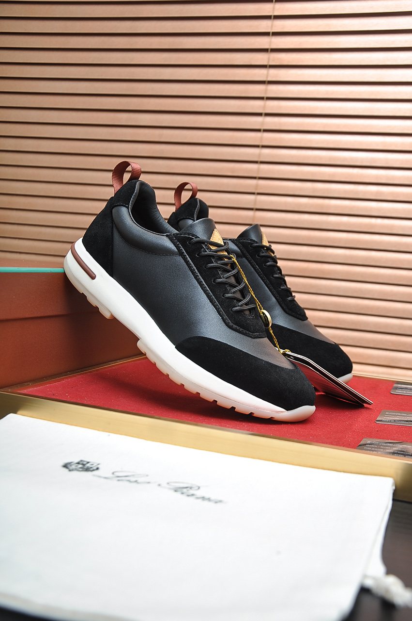 Loro Piana Paneled Lace-Up Sneakers