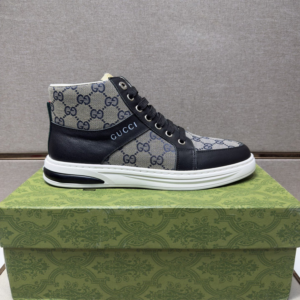 Gucci Men's Patterned High-Top Sneakers