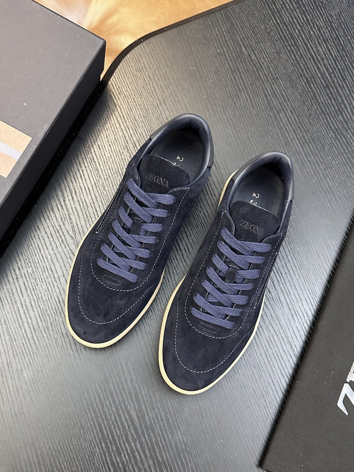 Zegna Suede Lace-Up Sneakers