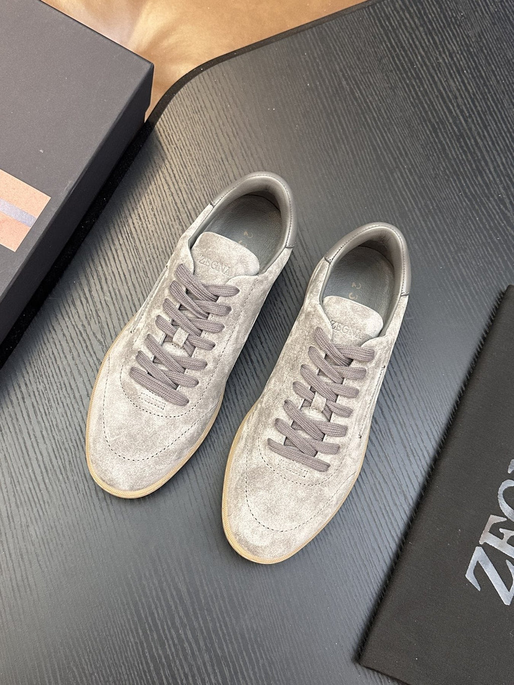 Zegna Suede Lace-Up Sneakers