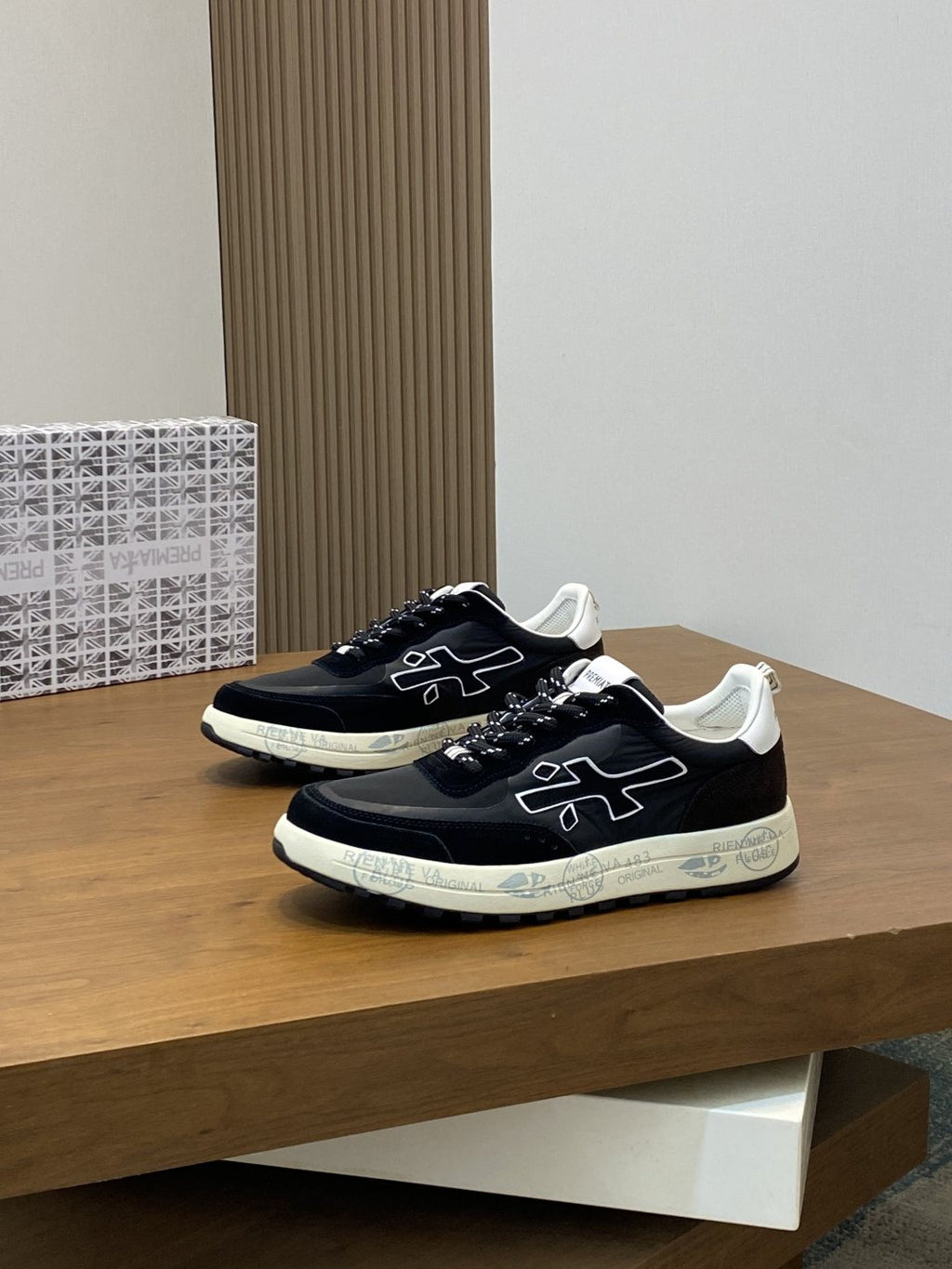 Premiata Suede Mesh Low-Top Sneakers
