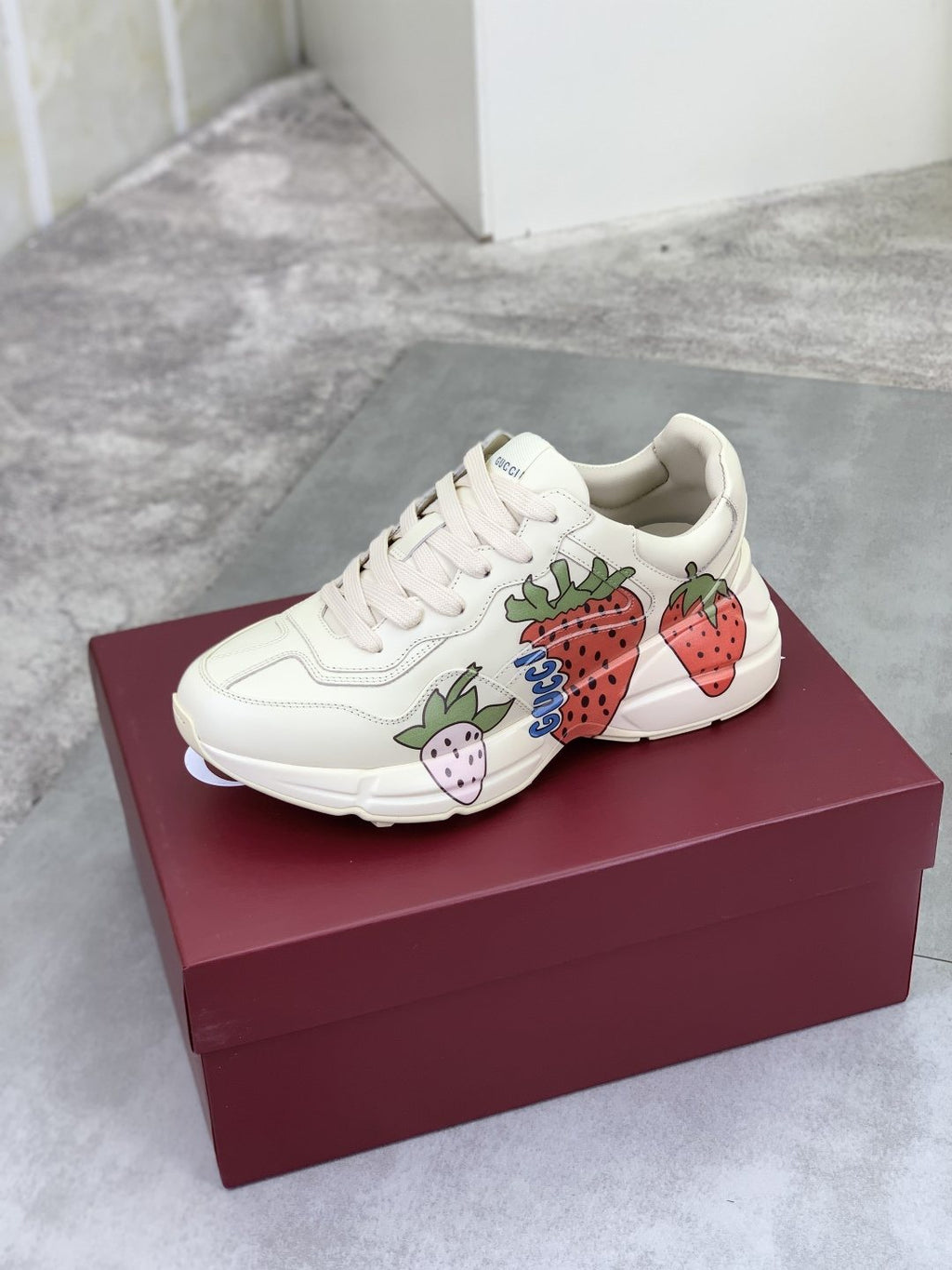 Gucci Strawberry Graphic Chunky Sneakers