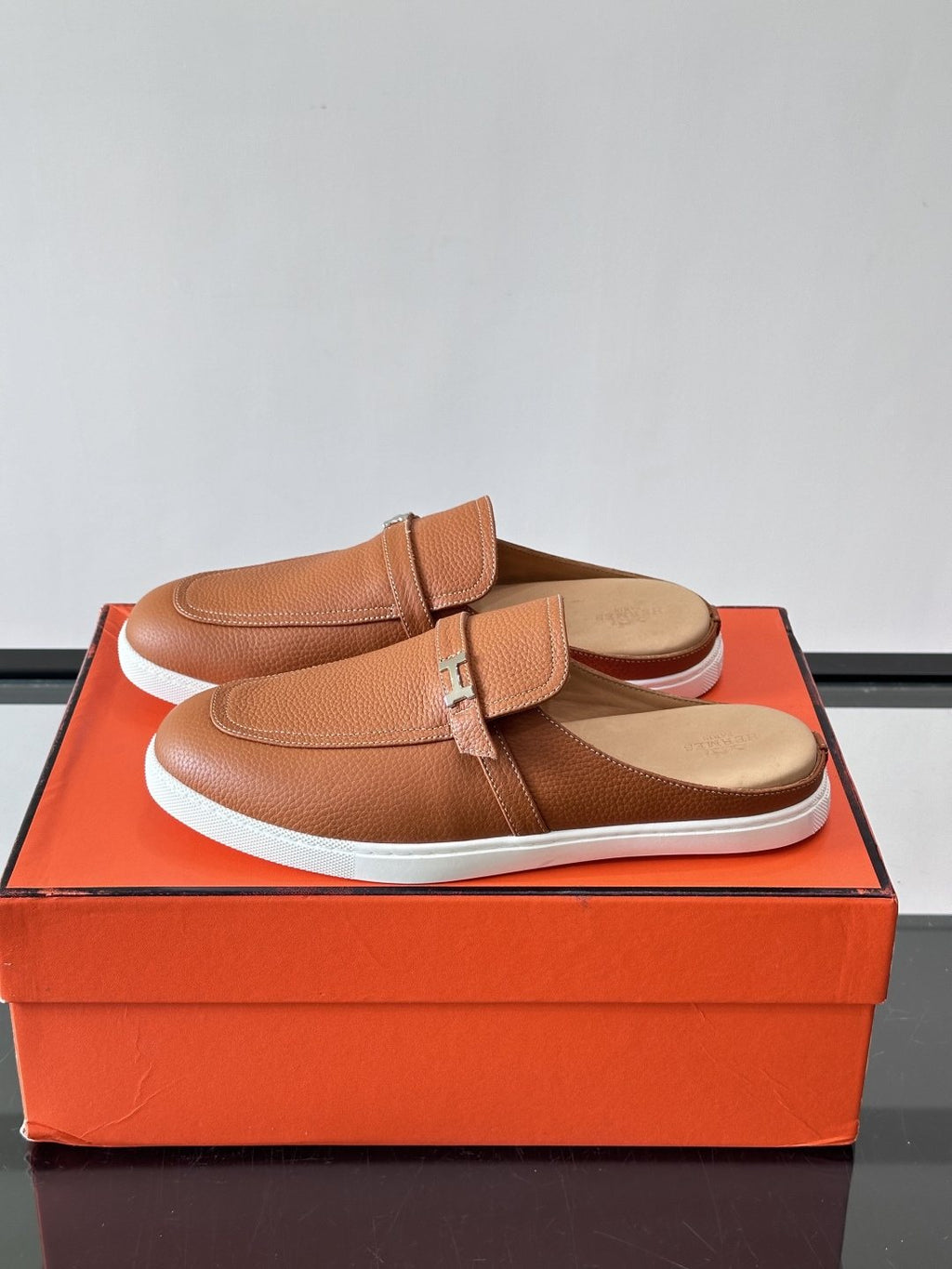 Hermès H-Accent Slip-On Mules