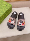 Gucci Graphic Strap Slide Sandals