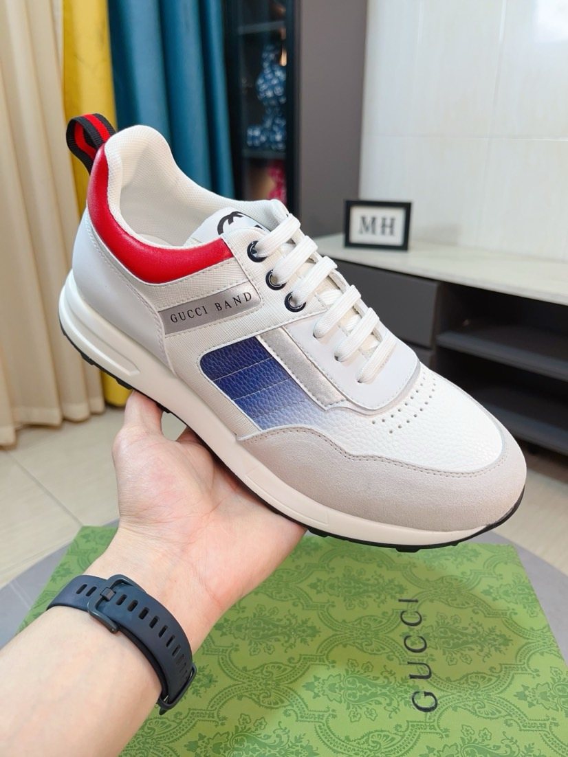 Gucci Contrast Panel Low-Top Sneakers
