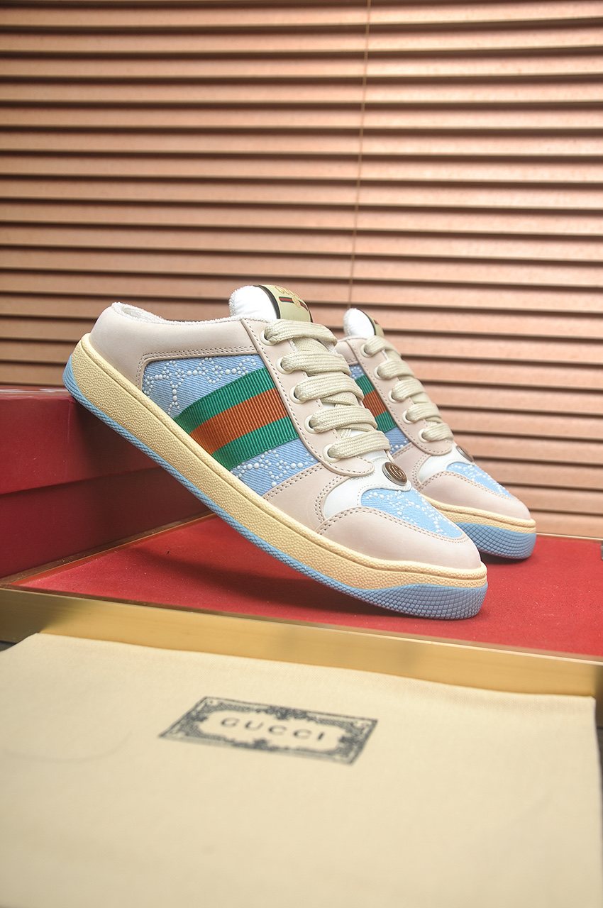Gucci Striped Low-Top Sneakers