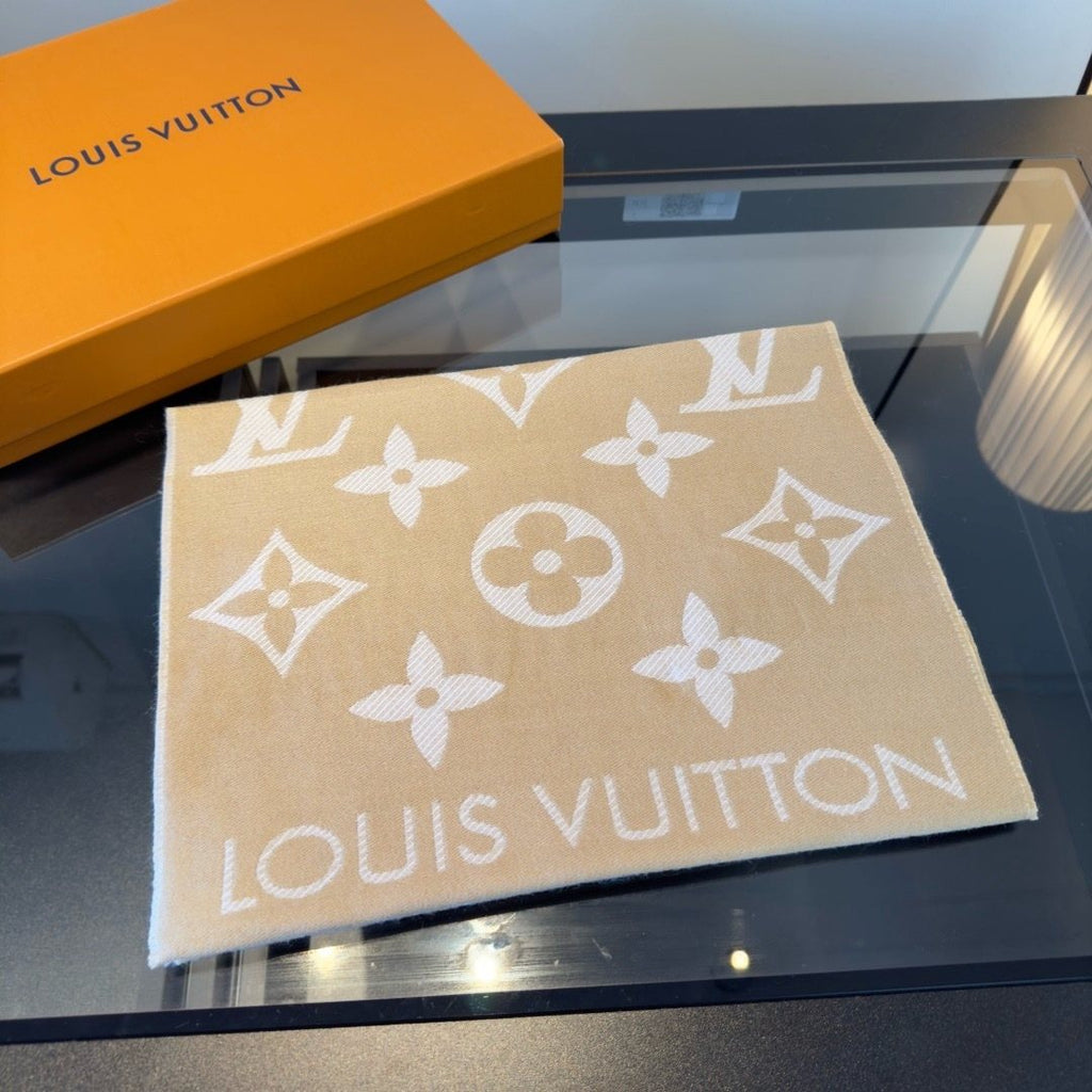 Louis Vuitton Monogram Fringed Scarf
