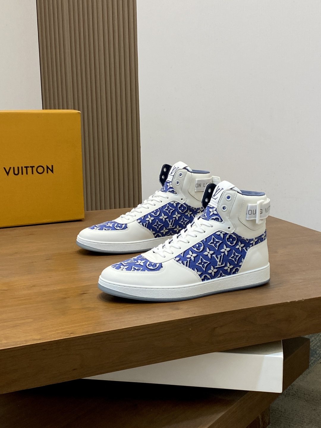 Louis Vuitton Rivoli Patterned High-Top Sneakers