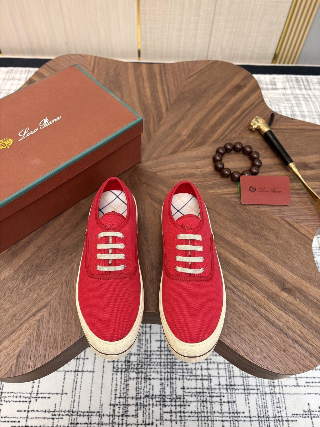 Loro Piana Low-Top Canvas Sneakers
