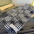 Gucci Check Fringed Scarf