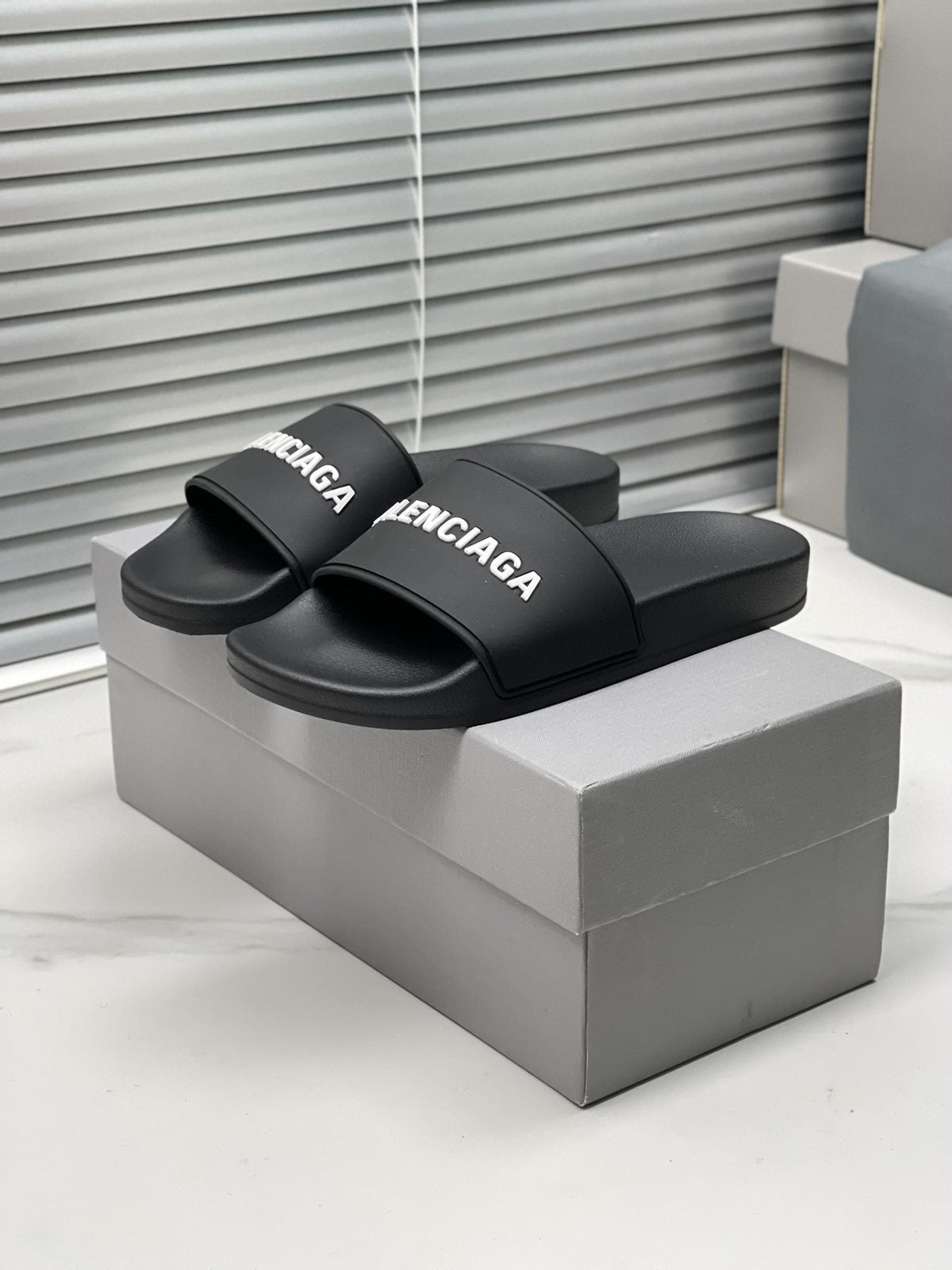 Balenciaga Logo Slide Sandals