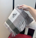 Loro Piana Plaid Fringe Scarf