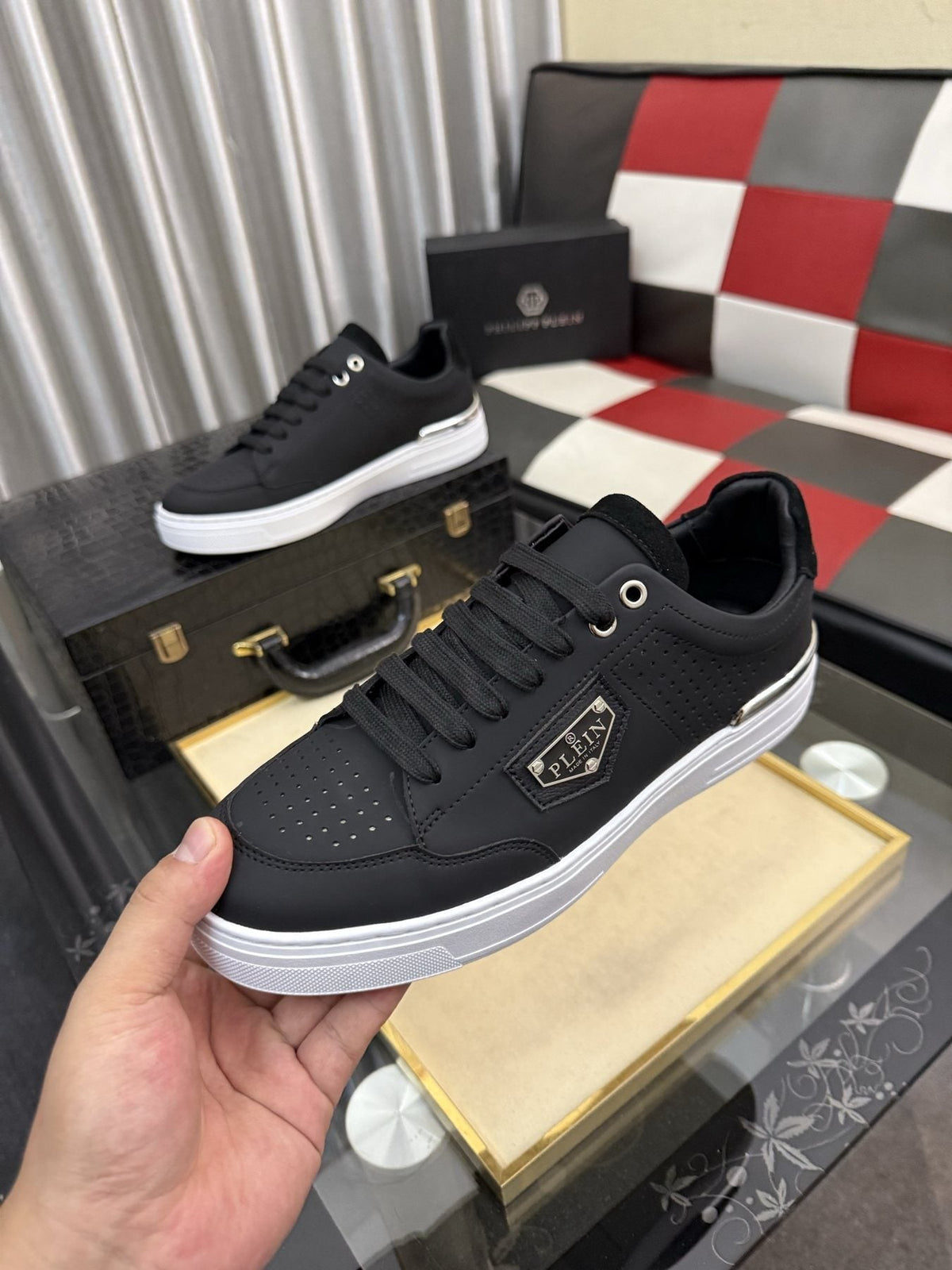 Philipp Plein Low-Top Sneakers with Side Badge