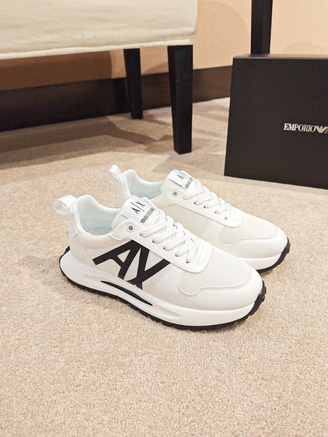 Armani A|X Graphic Lace-Up Sneakers