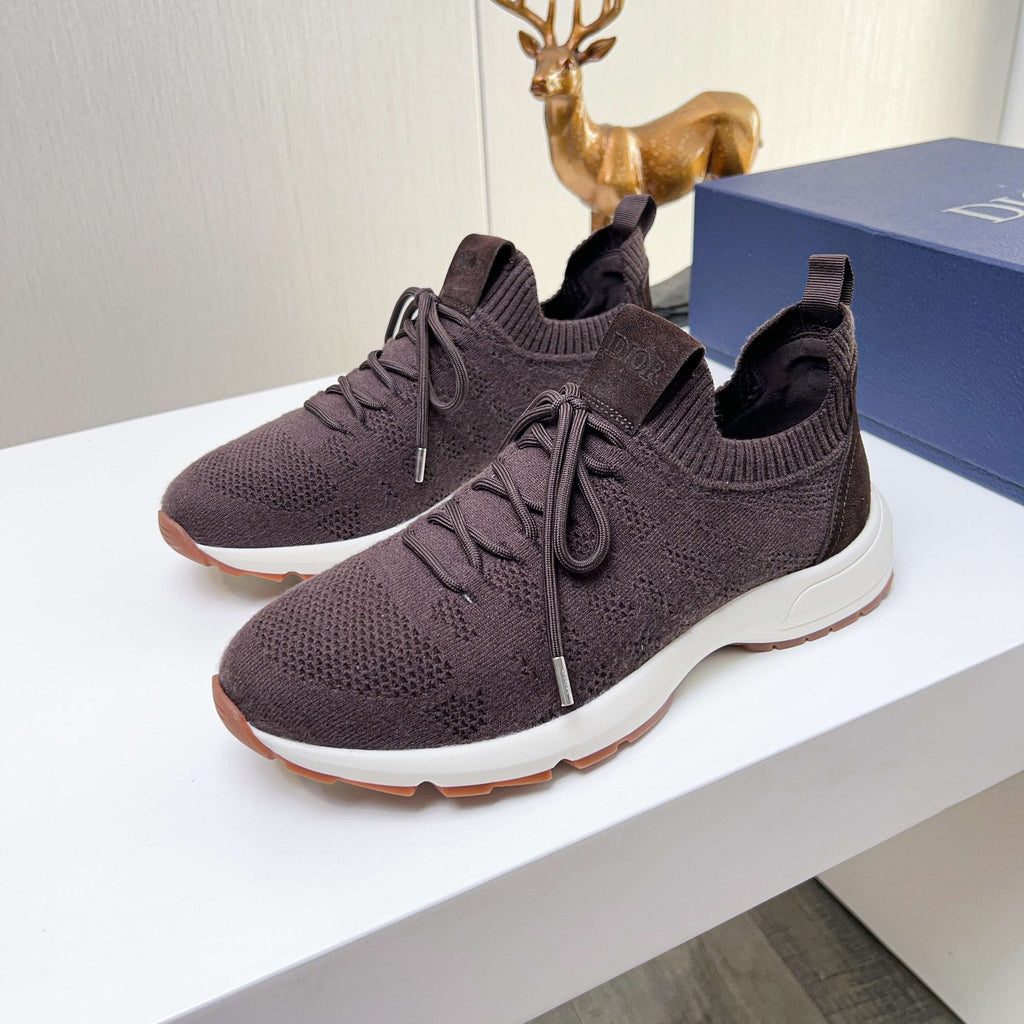 Dior Knit Lace-Up Sneakers