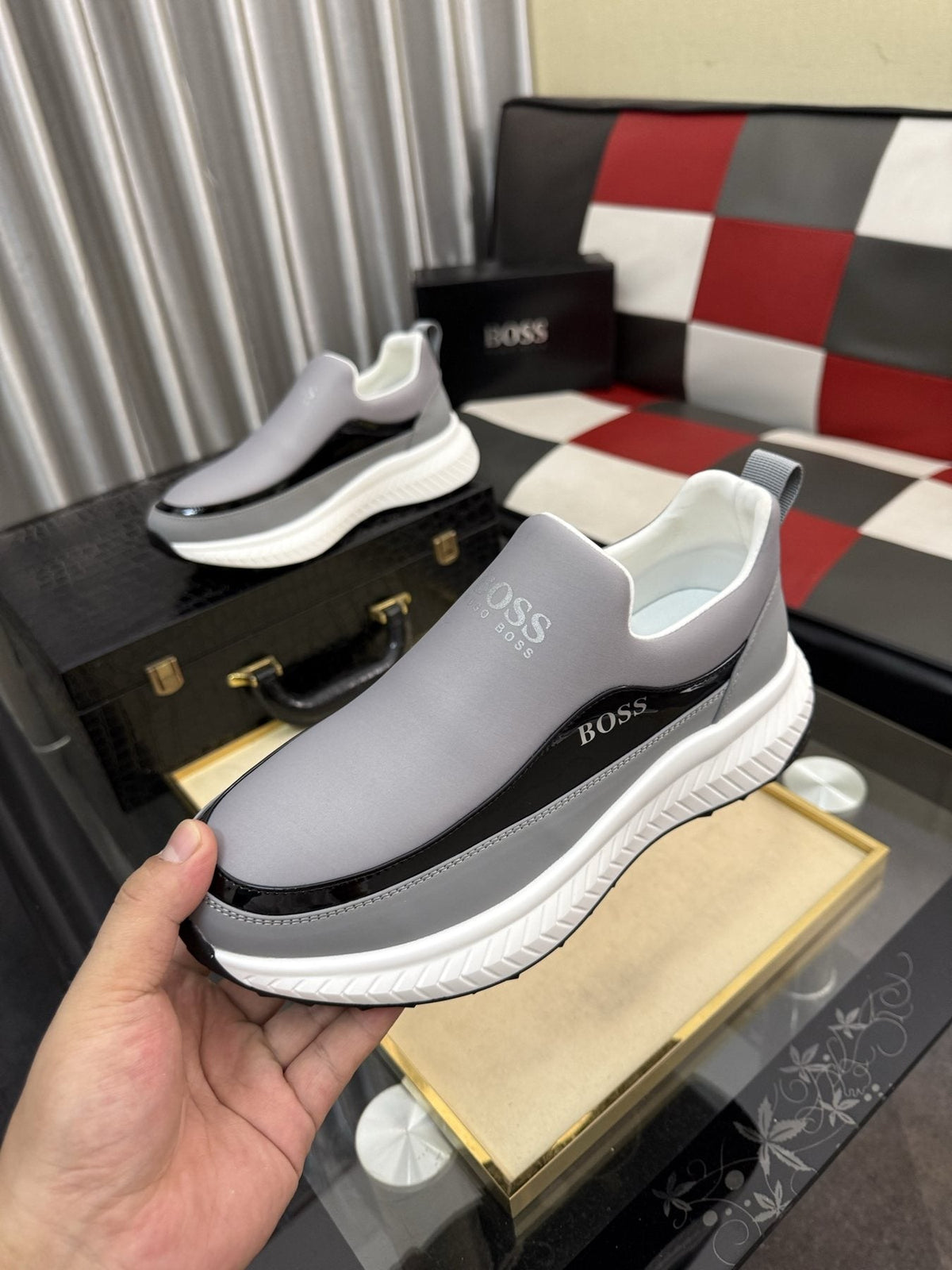 Hugo Boss Thick-Sole Slip-On Sneakers