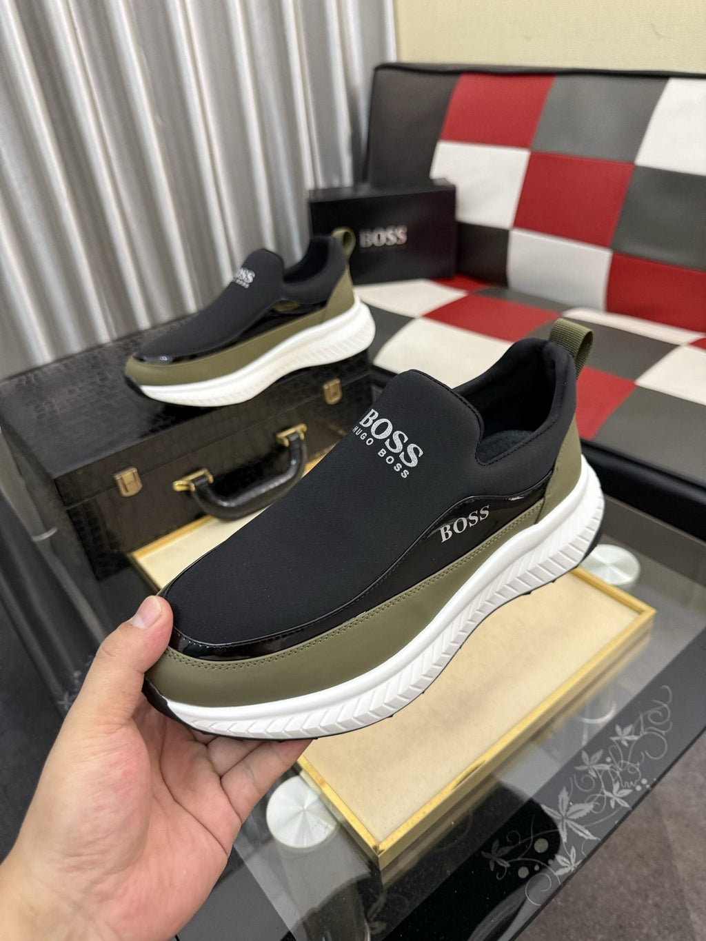 Hugo Boss Thick-Sole Slip-On Sneakers