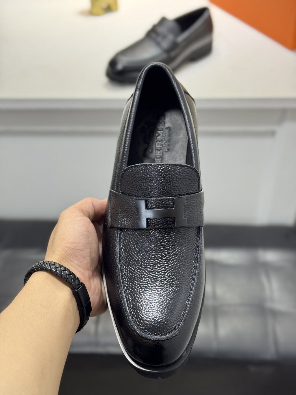 Hermès Men's H-Hardware Lug Sole Loafers